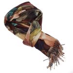 Fashion, accesorii si bijuterii - Femei - Accesorii femei - Esarfe si fulare femei - Esarfa dama, din lana, Buticcochet, 70x180 cm, imprimeu floral stilizat, Multicolor - ES3603 - Infinity.ro