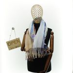 Fashion, accesorii si bijuterii - Femei - Accesorii femei - Esarfe si fulare femei - Esarfa dama, din lana, Buticcochet, 70x180 cm, imprimeu floral stilizat, Multicolor - ES3599 - Infinity.ro