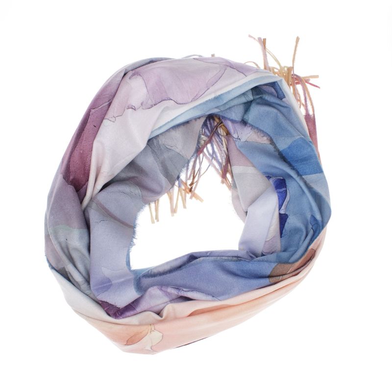 Fashion, accesorii si bijuterii - Femei - Accesorii femei - Esarfe si fulare femei - Esarfa dama, din lana, Buticcochet, 70x180 cm, imprimeu floral stilizat, Multicolor - ES3599 - Infinity.ro