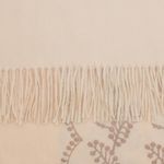 Fashion, accesorii si bijuterii - Femei - Accesorii femei - Esarfe si fulare femei - Esarfa dama, din lana, Buticcochet, 70x180 cm, model cu boderie, Bej - ES3445 - Infinity.ro