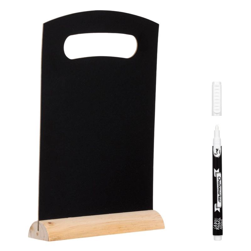 Casa si Gradina - Decoratiuni - Decoratiuni petrecere - Accesorii pentru petrecere - Tabla neagra decorativa dubla fata cu carioca creta, 21x33.5 cm - Infinity.ro