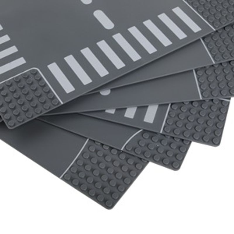 Jucarii, Copii si Bebe - Jucarii si jocuri - Seturi de constructie si cuburi - Seturi de constructie - Set Placi Plastic pentru Cuburi de Constructie cu Model de Drum - Infinity.ro