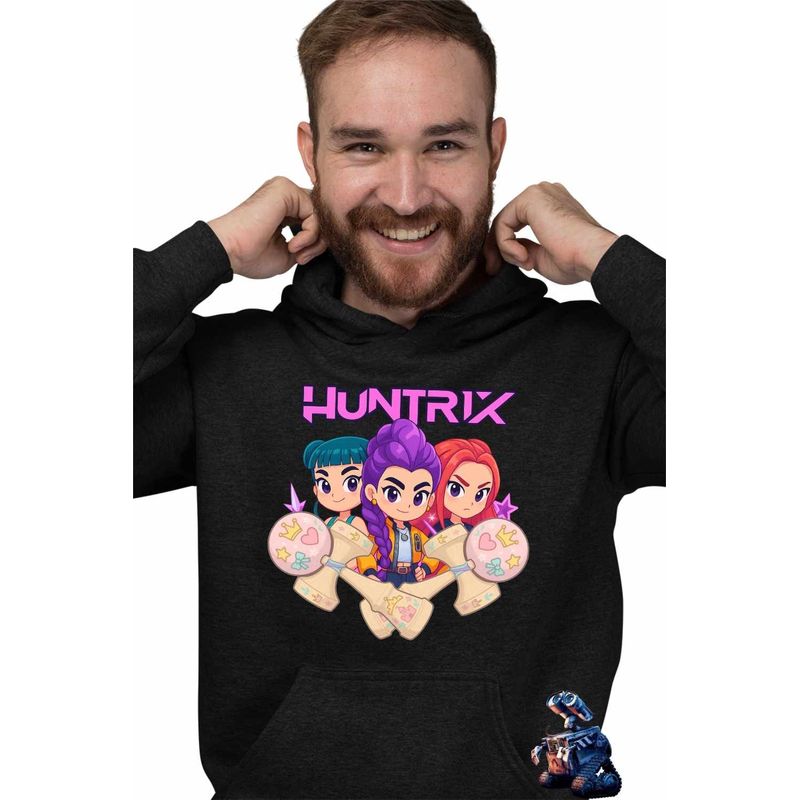 Fashion, accesorii si bijuterii - Barbati - Imbracaminte - Hanorace barbati - Hanorac Barbati Kendama Huntrix K-Pop Demon Hunters Coreea, negru, marime 2XL - Infinity.ro