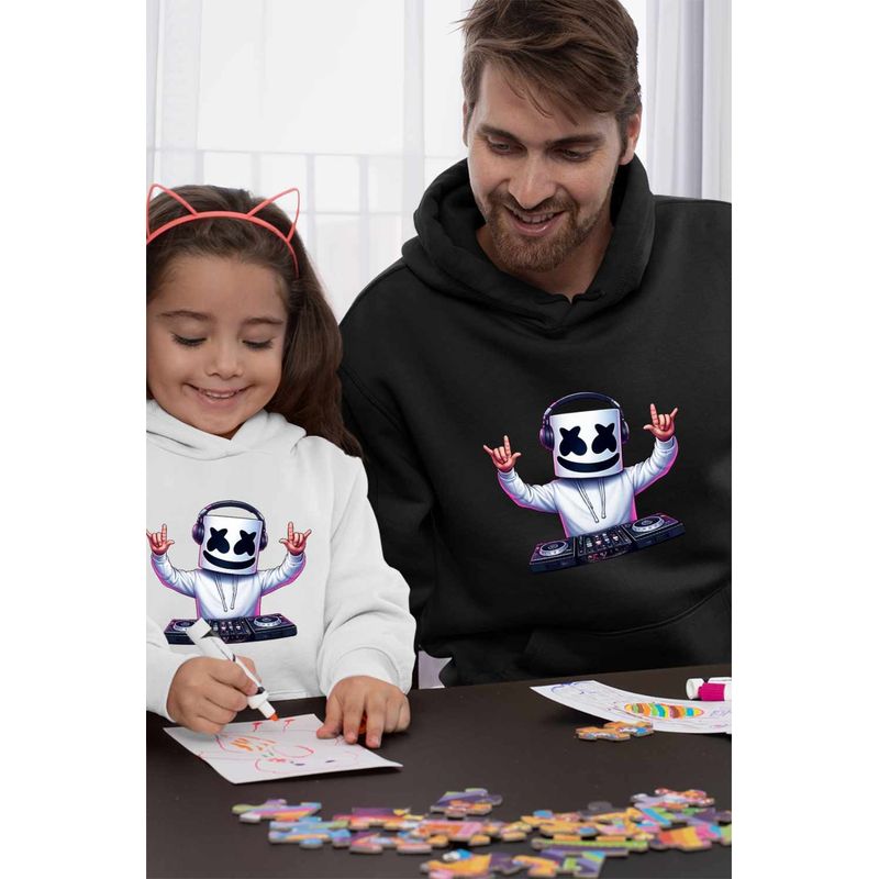 Fashion, accesorii si bijuterii - Barbati - Imbracaminte - Hanorace barbati - Hanorac Personalizat Barbati Marshmello DJ Party, negru, marime 2XL - Infinity.ro