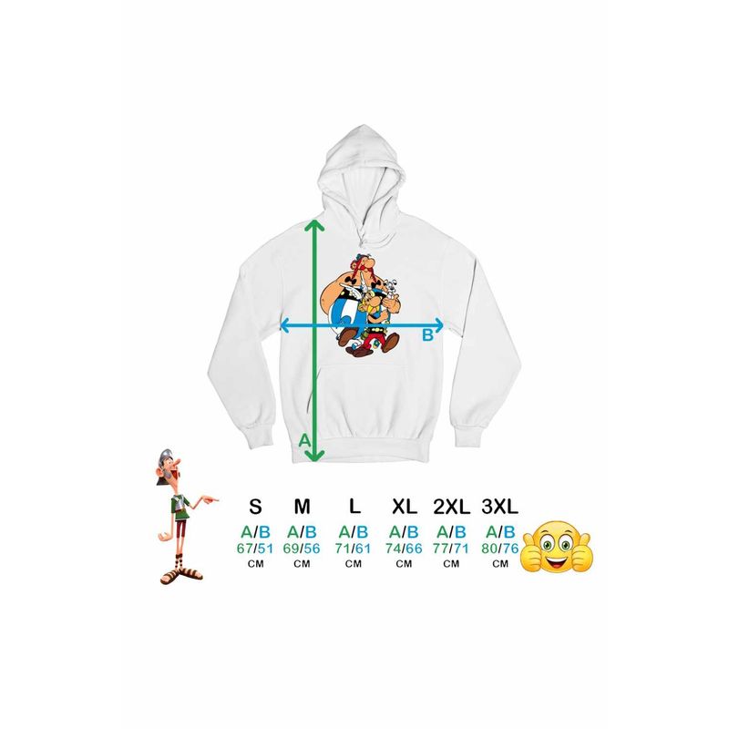Fashion, accesorii si bijuterii - Barbati - Imbracaminte - Hanorace barbati - Hanorac Barbati Asterix Obelix Dogmatix Caesar Cleopatra, alb, marime M - Infinity.ro
