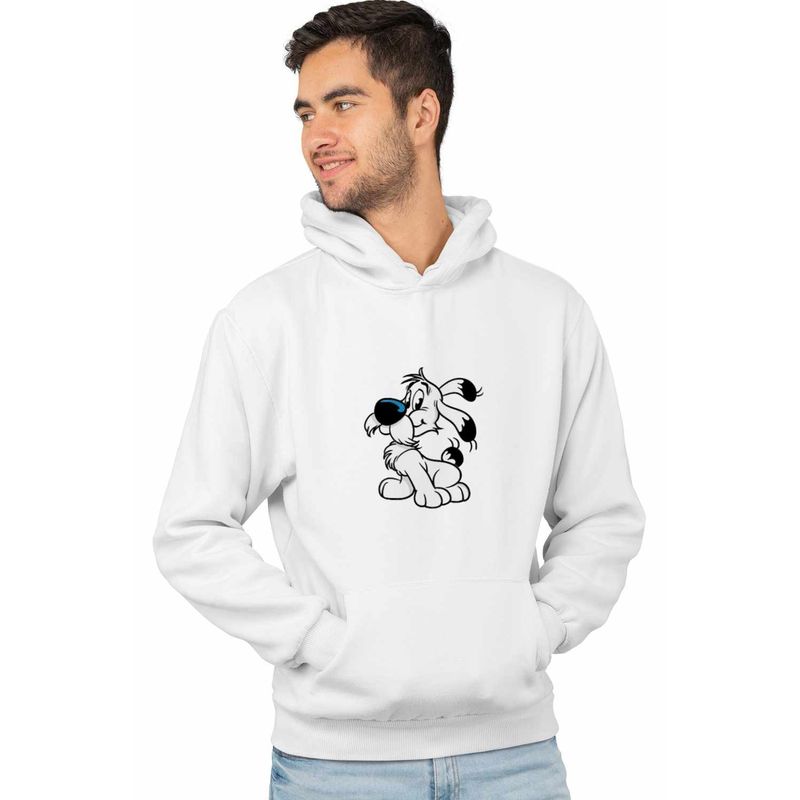 Fashion, accesorii si bijuterii - Barbati - Imbracaminte - Hanorace barbati - Hanorac Barbati Dogmatix Desene Animate Catelus Asterix, alb, marime L - Infinity.ro