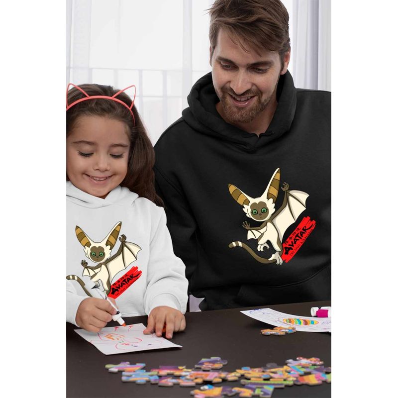 Fashion, accesorii si bijuterii - Barbati - Imbracaminte - Hanorace barbati - Hanorac Barbati Avatar Momo Last Airbender Maestru al Aerului, negru, marime 3XL - Infinity.ro