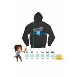 Fashion, accesorii si bijuterii - Barbati - Imbracaminte - Hanorace barbati - Hanorac Barbati Kendama Stitch Lilo Desene Animate, negru, marime 2XL - Infinity.ro