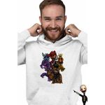 Fashion, accesorii si bijuterii - Barbati - Imbracaminte - Hanorace barbati - Hanorac Barbati Fnaf Horror Five Nights at Freddy Horror Halloween, alb, marime M - Infinity.ro