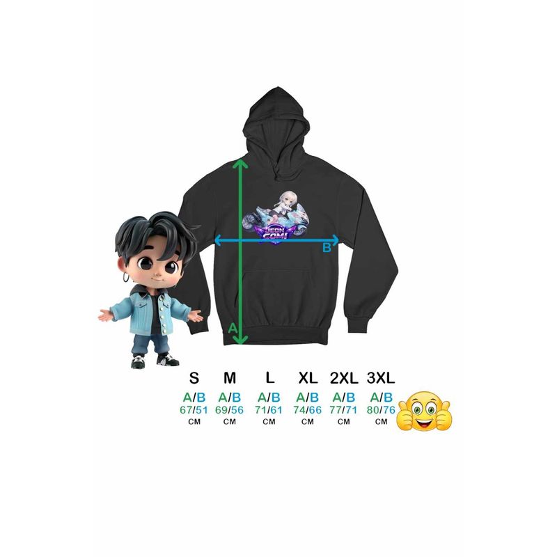 Fashion, accesorii si bijuterii - Barbati - Imbracaminte - Hanorace barbati - Hanorac Personalizat Barbati Jeon Somi Ride Kpop, negru, marime XL - Infinity.ro