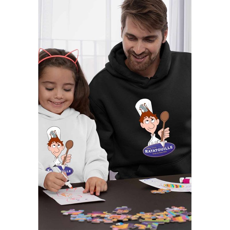 Fashion, accesorii si bijuterii - Barbati - Imbracaminte - Hanorace barbati - Hanorac Personalizat Barbati Ratatouille Alfredo Soricel Remy Chef, negru, marime 3XL - Infinity.ro