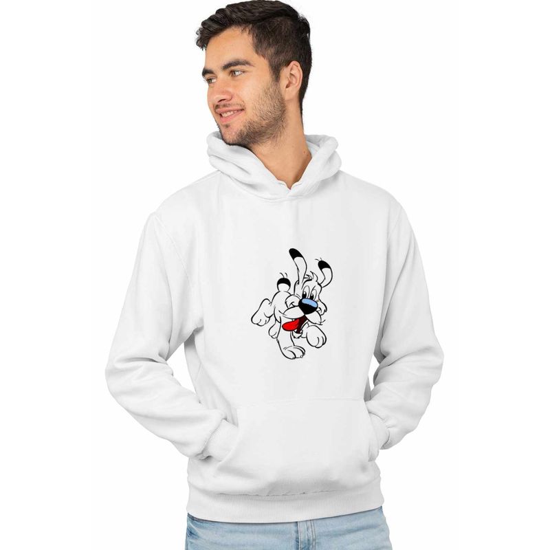 Fashion, accesorii si bijuterii - Barbati - Imbracaminte - Hanorace barbati - Hanorac Barbati Dogmatix White Terrier Asterix Obelix, alb, marime S - Infinity.ro
