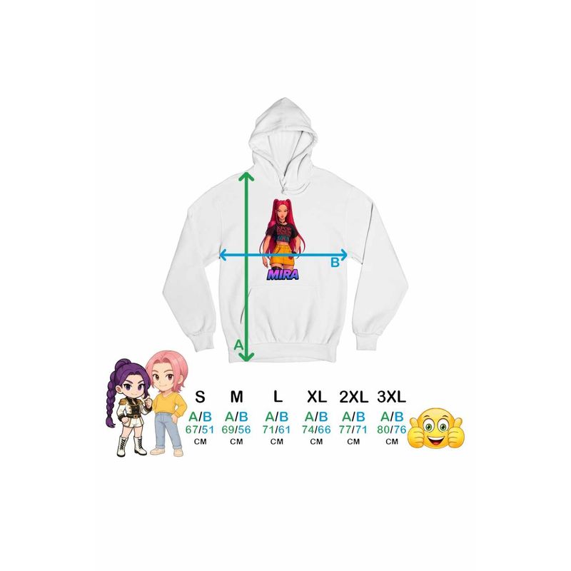 Fashion, accesorii si bijuterii - Barbati - Imbracaminte - Hanorace barbati - Hanorac Barbati Huntrix Mira Kpop Demon Hunters, alb, marime 3XL - Infinity.ro