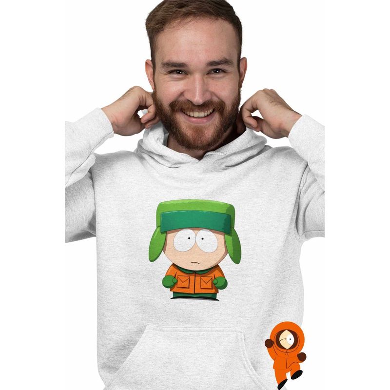Fashion, accesorii si bijuterii - Barbati - Imbracaminte - Hanorace barbati - Hanorac Barbati South Park Kyle Broflovski, alb, marime L - Infinity.ro