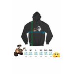 Fashion, accesorii si bijuterii - Barbati - Imbracaminte - Hanorace barbati - Hanorac Barbati Wall-E Morisca Eve Dragobete Velentines Day Romantic, negru, marime XL - Infinity.ro