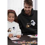 Fashion, accesorii si bijuterii - Barbati - Imbracaminte - Hanorace barbati - Hanorac Barbati Wall-E Morisca Eve Dragobete Velentines Day Romantic, negru, marime XL - Infinity.ro