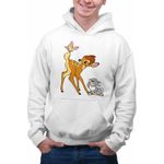 Fashion, accesorii si bijuterii - Barbati - Imbracaminte - Hanorace barbati - Hanorac Personalizat Barbati Bambi Fluturas Thumper Coada Iepure, alb, marime M - Infinity.ro