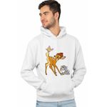 Fashion, accesorii si bijuterii - Barbati - Imbracaminte - Hanorace barbati - Hanorac Personalizat Barbati Bambi Fluturas Thumper Coada Iepure, alb, marime M - Infinity.ro