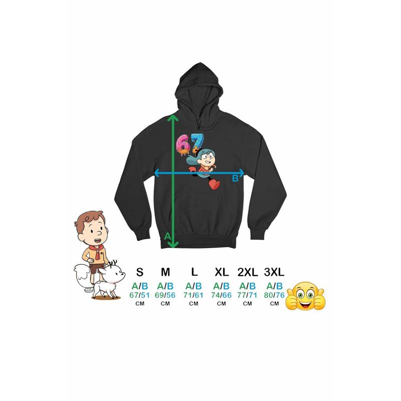 Fashion, accesorii si bijuterii - Barbati - Imbracaminte - Hanorace barbati - Hanorac Barbati Hilda Six Seven 67 Sase Sapte, negru, marime S - Infinity.ro
