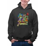 Fashion, accesorii si bijuterii - Barbati - Imbracaminte - Hanorace barbati - Hanorac Barbati Testoasele Ninja Chibi Bebelusi Mutant, negru, marime XL - Infinity.ro