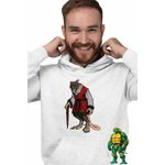 Fashion, accesorii si bijuterii - Barbati - Imbracaminte - Hanorace barbati - Hanorac Barbati Testoasele Ninja Sensei Master Splinter Sobolan Batran, alb, marime L - Infinity.ro