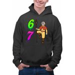 Fashion, accesorii si bijuterii - Barbati - Imbracaminte - Hanorace barbati - Hanorac Barbati Avatar Six Seven Last Airbender 67 Calugar Shaolin, negru, marime 3XL - Infinity.ro