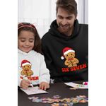 Fashion, accesorii si bijuterii - Barbati - Imbracaminte - Hanorace barbati - Hanorac Barbati Six Seven Omul de Turta Dulce Craciun, negru, marime 3XL - Infinity.ro
