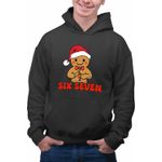 Fashion, accesorii si bijuterii - Barbati - Imbracaminte - Hanorace barbati - Hanorac Barbati Six Seven Omul de Turta Dulce Craciun, negru, marime 3XL - Infinity.ro