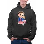 Fashion, accesorii si bijuterii - Barbati - Imbracaminte - Hanorace barbati - Hanorac Barbati Stranger Things Jane Eleven Desene Cartoon, negru, marime 3XL - Infinity.ro