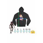 Fashion, accesorii si bijuterii - Barbati - Imbracaminte - Hanorace barbati - Hanorac Barbati Stranger Things Jane Eleven Desene Cartoon, negru, marime 3XL - Infinity.ro