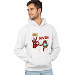 Fashion, accesorii si bijuterii - Barbati - Imbracaminte - Hanorace barbati - Hanorac Barbati Six Seven Spiderman Ironman 67 Marvel Superhero, alb, marime L - Infinity.ro
