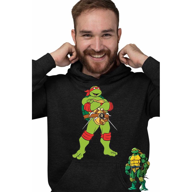 Fashion, accesorii si bijuterii - Barbati - Imbracaminte - Hanorace barbati - Hanorac Barbati Testoasele Ninja Rafael Raphael Rafaelo Cutite, negru, marime XL - Infinity.ro