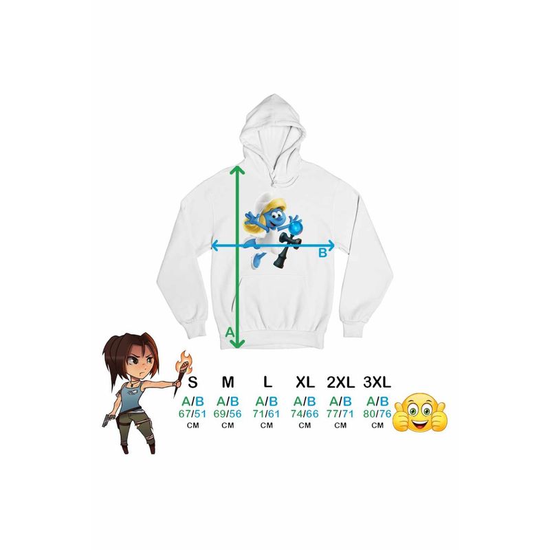 Fashion, accesorii si bijuterii - Barbati - Imbracaminte - Hanorace barbati - Hanorac Barbati Kendama Strumfita Strumfii Gargamel, alb, marime XL - Infinity.ro