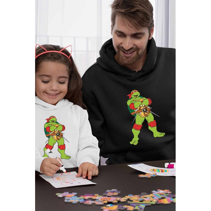 Fashion, accesorii si bijuterii - Barbati - Imbracaminte - Hanorace barbati - Hanorac Barbati Testoasele Ninja Rafael Raphael Rafaelo Cutite, negru, marime XL - Infinity.ro
