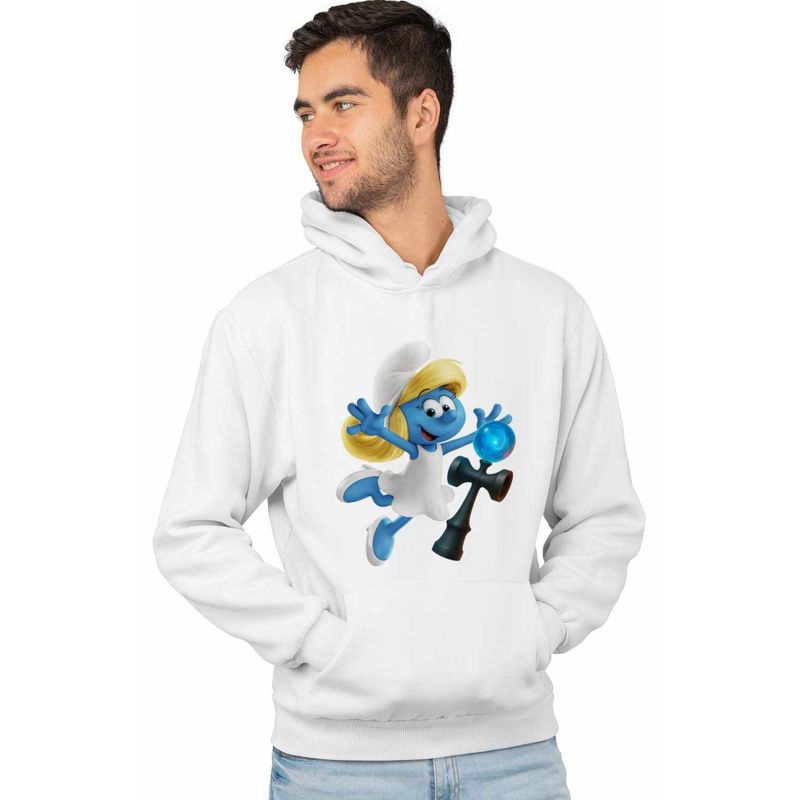 Fashion, accesorii si bijuterii - Barbati - Imbracaminte - Hanorace barbati - Hanorac Barbati Kendama Strumfita Strumfii Gargamel, alb, marime XL - Infinity.ro