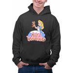 Fashion, accesorii si bijuterii - Barbati - Imbracaminte - Hanorace barbati - Hanorac Personalizat Barbati Alice Tara Minunilor Dinah, negru, marime XL - Infinity.ro