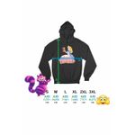 Fashion, accesorii si bijuterii - Barbati - Imbracaminte - Hanorace barbati - Hanorac Personalizat Barbati Alice Tara Minunilor Dinah, negru, marime XL - Infinity.ro