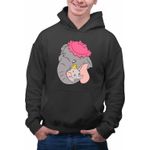 Fashion, accesorii si bijuterii - Barbati - Imbracaminte - Hanorace barbati - Hanorac Barbati Dumbo Jumbo Love Elefant Circ, negru, marime 3XL - Infinity.ro