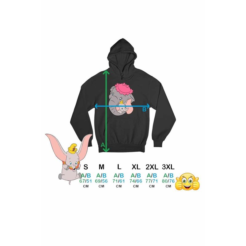 Fashion, accesorii si bijuterii - Barbati - Imbracaminte - Hanorace barbati - Hanorac Barbati Dumbo Jumbo Love Elefant Circ, negru, marime 3XL - Infinity.ro
