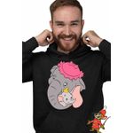 Fashion, accesorii si bijuterii - Barbati - Imbracaminte - Hanorace barbati - Hanorac Barbati Dumbo Jumbo Love Elefant Circ, negru, marime 3XL - Infinity.ro