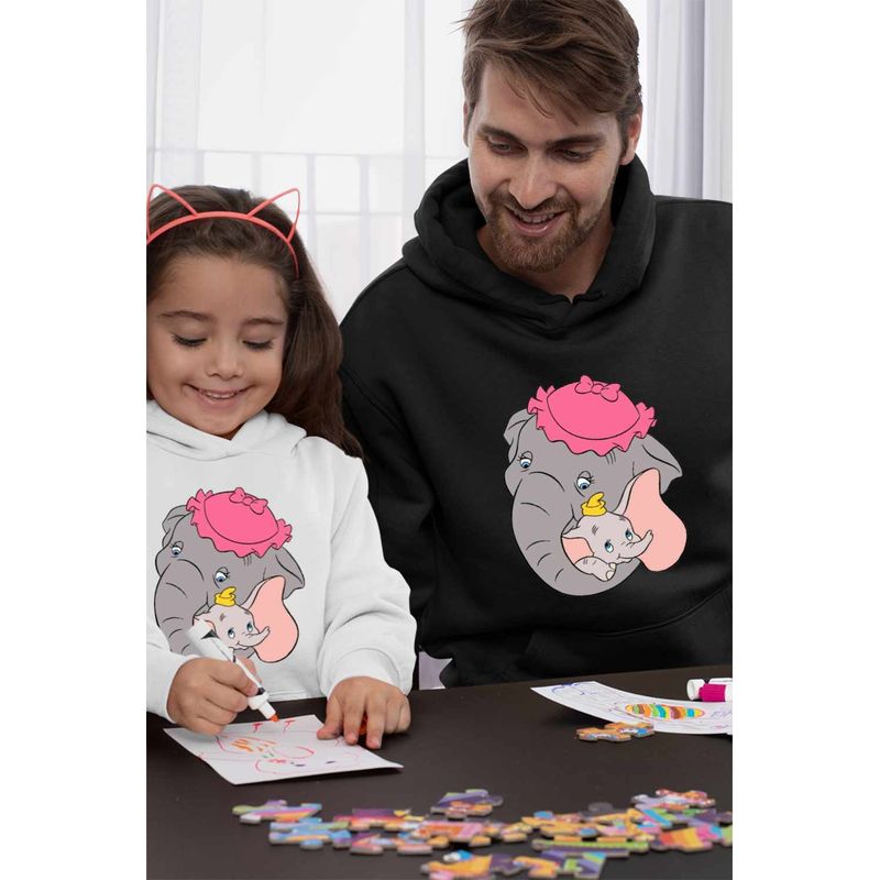 Fashion, accesorii si bijuterii - Barbati - Imbracaminte - Hanorace barbati - Hanorac Barbati Dumbo Jumbo Love Elefant Circ, negru, marime 3XL - Infinity.ro