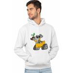 Fashion, accesorii si bijuterii - Barbati - Imbracaminte - Hanorace barbati - Hanorac Barbati Wall-E Planta Papuc Bocanc Cartoon Desene Animate, alb, marime L - Infinity.ro