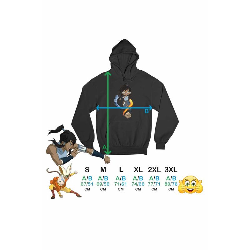Fashion, accesorii si bijuterii - Barbati - Imbracaminte - Hanorace barbati - Hanorac Barbati Avatar Legenda lui Korra Reincarnare Airbender, negru, marime S - Infinity.ro