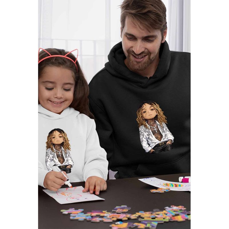 Fashion, accesorii si bijuterii - Barbati - Imbracaminte - Hanorace barbati - Hanorac Personalizat Barbati Swae Lee Sunflower, negru, marime XL - Infinity.ro