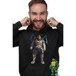 Fashion, accesorii si bijuterii - Barbati - Imbracaminte - Hanorace barbati - Hanorac Barbati Testoasele Ninja Leonardo Ninjutsu Mutant, negru, marime L - Infinity.ro
