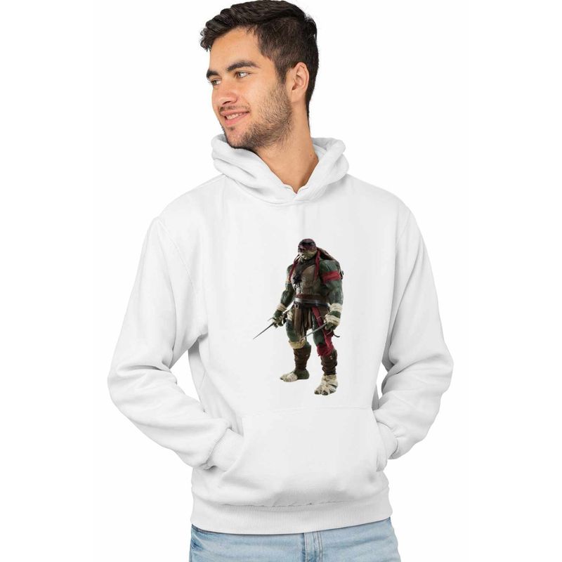 Fashion, accesorii si bijuterii - Barbati - Imbracaminte - Hanorace barbati - Hanorac Barbati Testoasele Ninja Raphael Ninjutsu Rafael Mutant, alb, marime XL - Infinity.ro