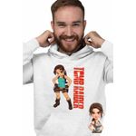 Fashion, accesorii si bijuterii - Barbati - Imbracaminte - Hanorace barbati - Hanorac Barbati Tomb Raider Chibi Fan Art Lara Croft Airsoft, alb, marime M - Infinity.ro