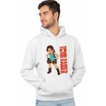 Fashion, accesorii si bijuterii - Barbati - Imbracaminte - Hanorace barbati - Hanorac Barbati Tomb Raider Chibi Fan Art Lara Croft Airsoft, alb, marime M - Infinity.ro