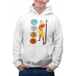 Fashion, accesorii si bijuterii - Barbati - Imbracaminte - Hanorace barbati - Hanorac Barbati Avatar Airbender Cele 4 Elemente, alb, marime 2XL - Infinity.ro