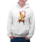 Fashion, accesorii si bijuterii - Barbati - Imbracaminte - Hanorace barbati - Hanorac Barbati Sun Wukong Monkey King Aventuri, alb, marime XL - Infinity.ro